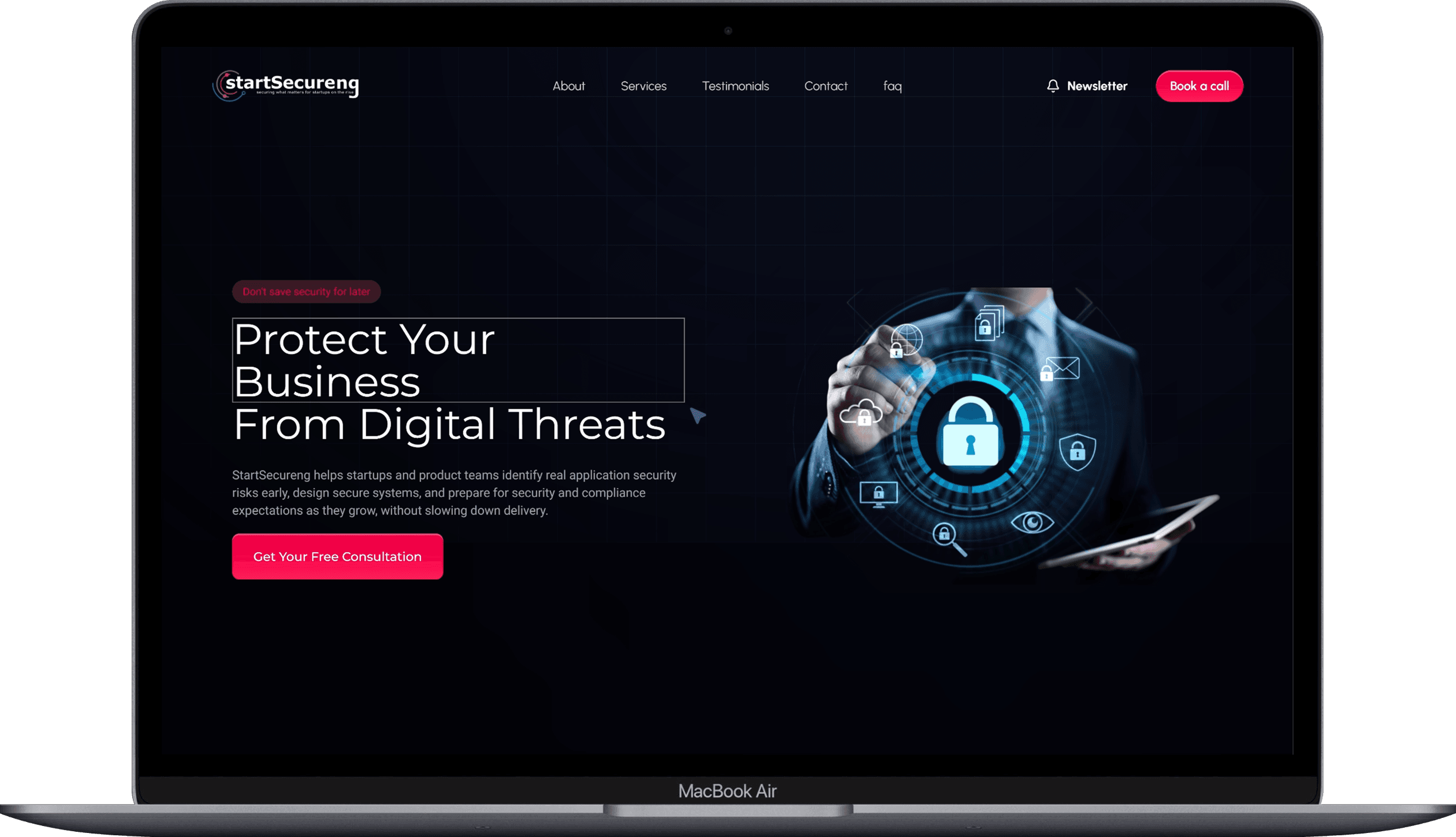 StartSecureNG Landing Page Mockup